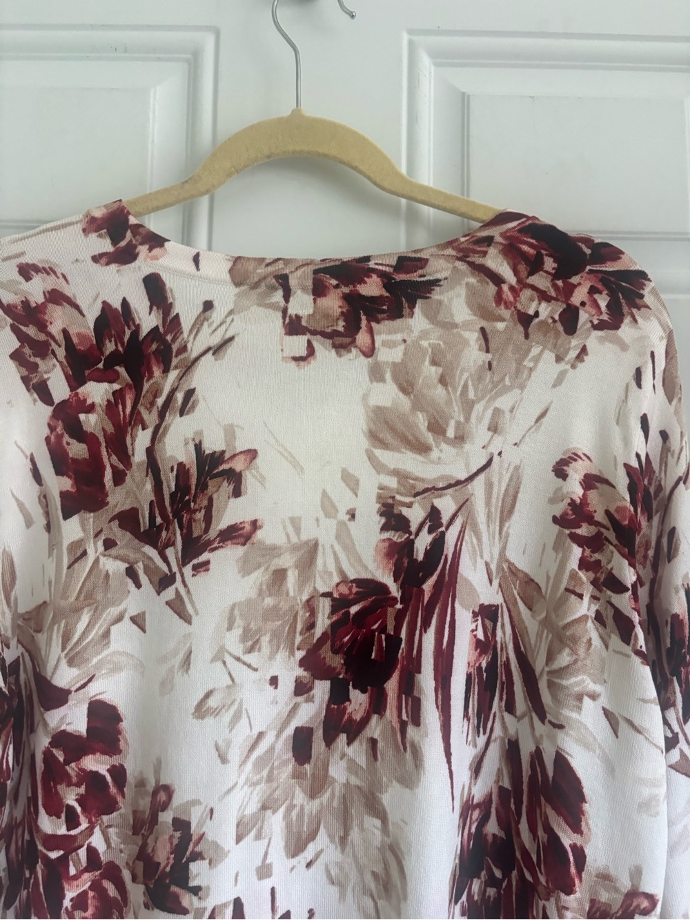 White House Black Market Floral Cardigan 3/4 Sleeve, Size XL - Picture 9 of 13